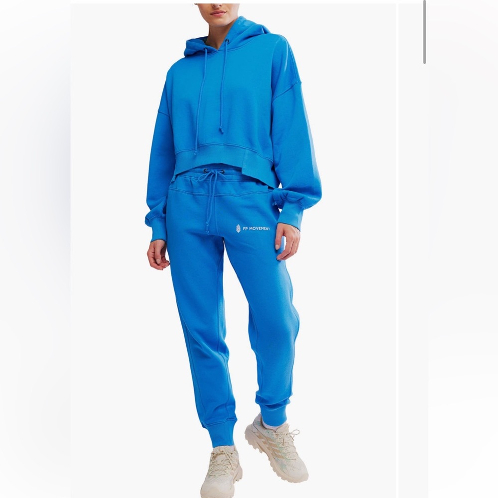 New Free People Movement Undefeated Jogger Pants Blue XS